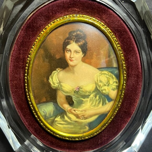 VTG Cameo Creation Countess of Blessington Sir Thomas Lawrence Glass Portrait - Picture 3 of 6
